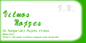 vilmos mojzes business card